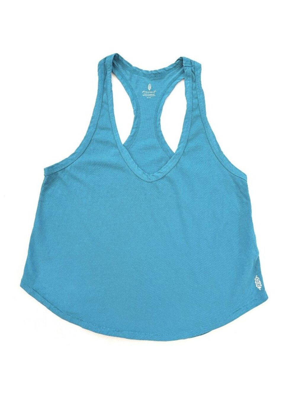 Free People Movement Women's XS Cotton Blue Racerback Tank Top Loose Fit